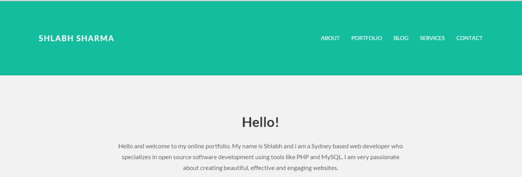 Shlabh Sharma - Freelance PHP web developer Sydney