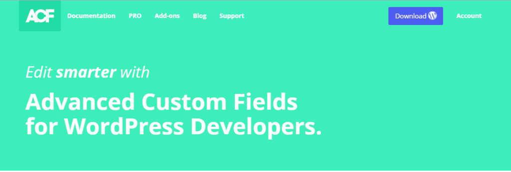 Advanced Custom Fields Pro plugin for WordPress