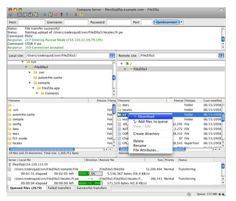 Open source tools Filezilla