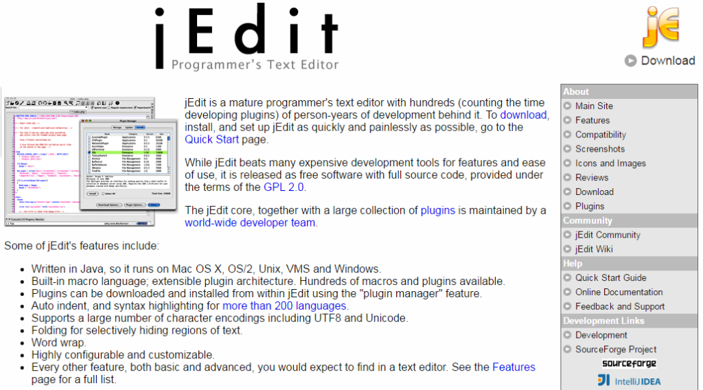 Open source tool jedit