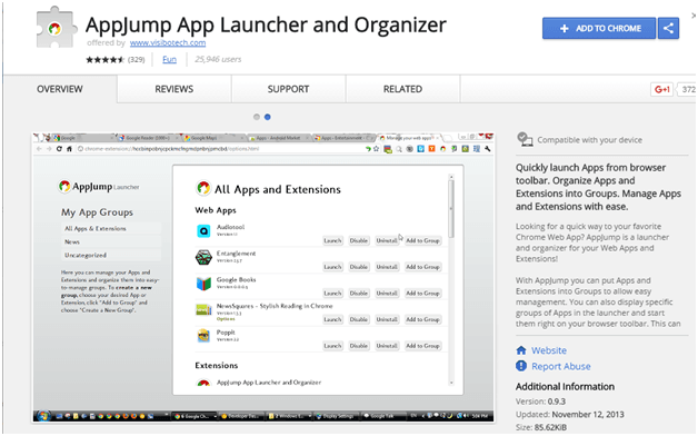 appjump app launcher and organizer