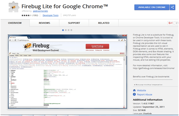 firebug lite for google chrome