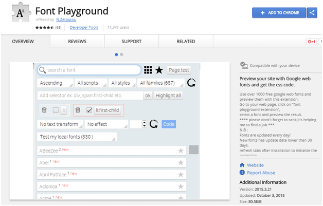 font playground