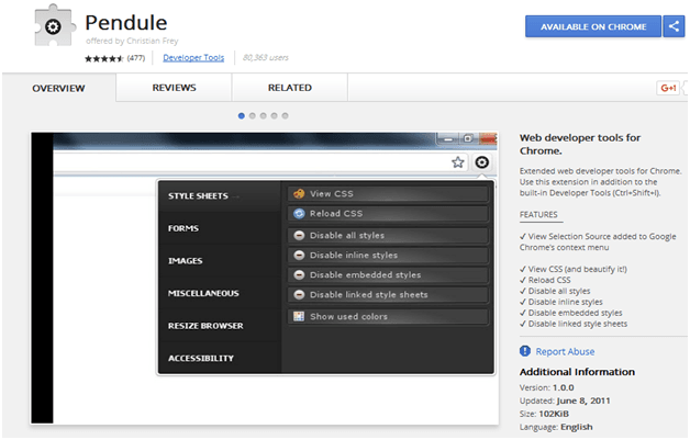 60+ Must-Have Chrome Extensions for Web Designers and Developers 33 pendule