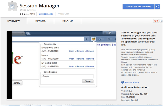 60+ Must-Have Chrome Extensions for Web Designers and Developers 36 session manager