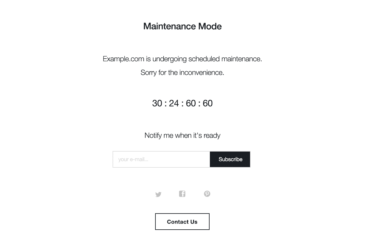 WP Maintenance 