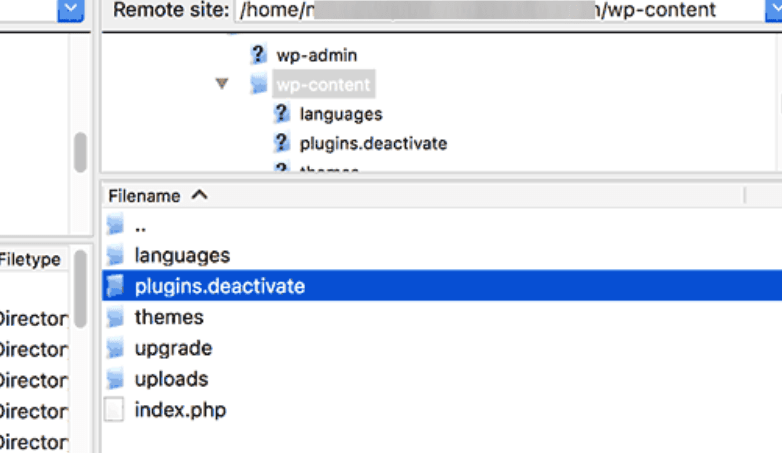 deactivate plugins