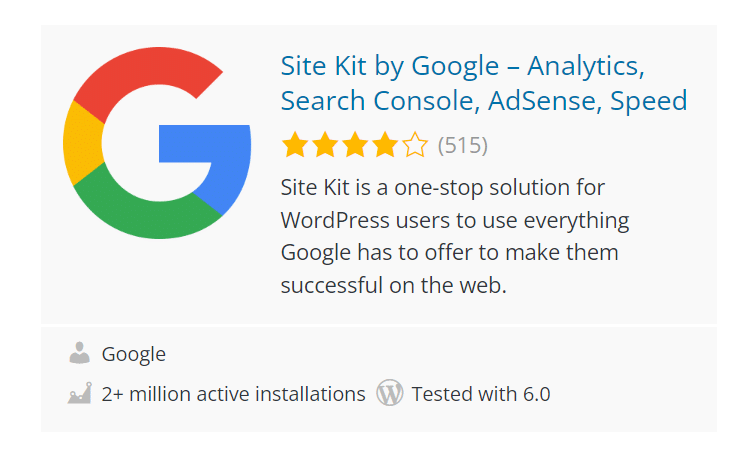 Google Site Kit Plugin