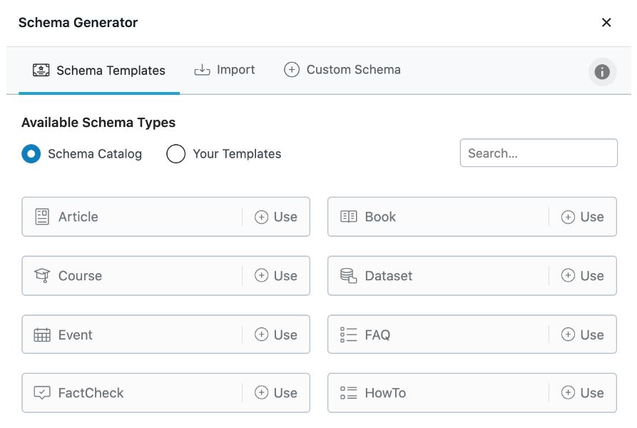 Rank Math's Schema Generator